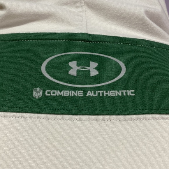 NFL NY Jets Combine Authentic Under Armour Hooded Off White Top Women's Size M ! - Picture 5 of 12